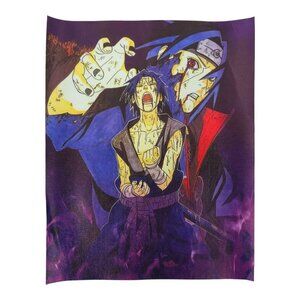 Naruto Itachi And Sasuke Anime Print On Canvas 8" x 10" Poster Wall Art